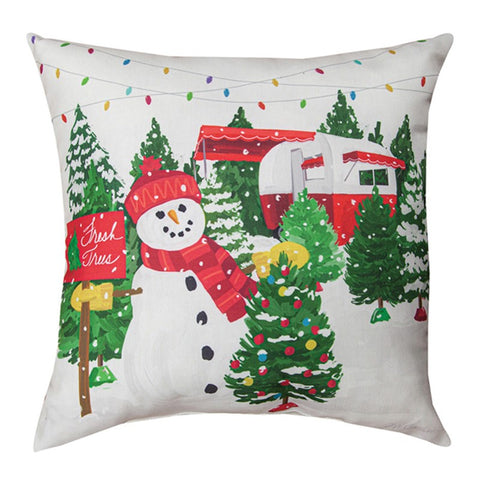 Snowman Indoor/Outdoor Pillow