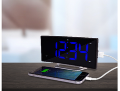 Curved Atomic LED Digital Alarm Clock