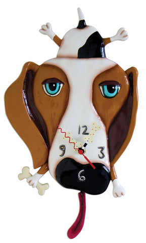 Buckley Dog Pendulum Wall Clock