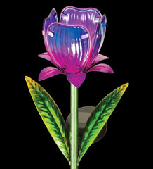 Mini Purple Tulip Solar Garden Stake