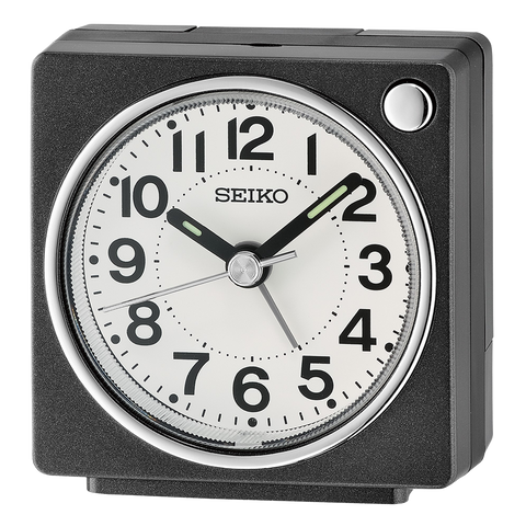 Fuji Metallic Black Alarm Clock