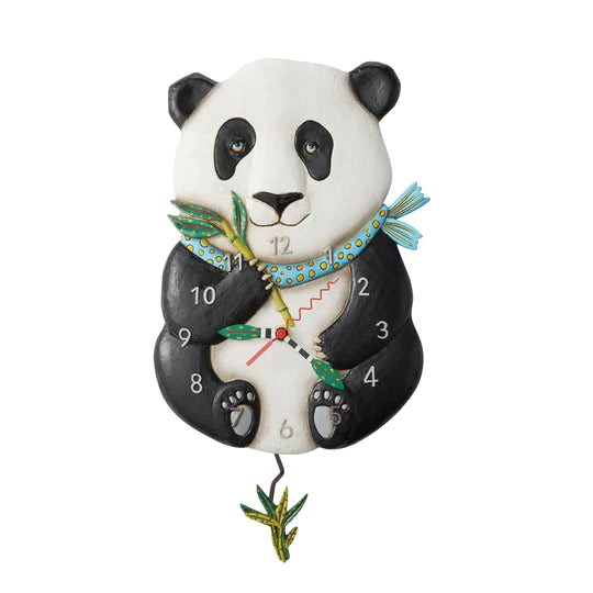 Snuggles the Panda Pendulum Wall Clock
