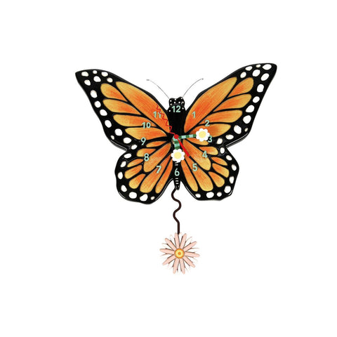 Spread Your Wings Butterfly Pendulum Wall Clock