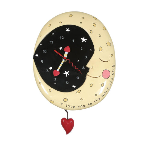 I Love You to the Moon and Back Pendulum Wall Clock