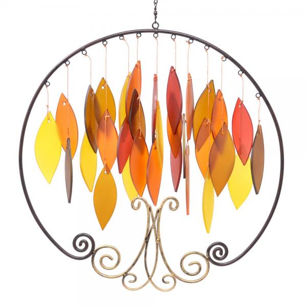 Fall Tree of Life Glass Wind Chime