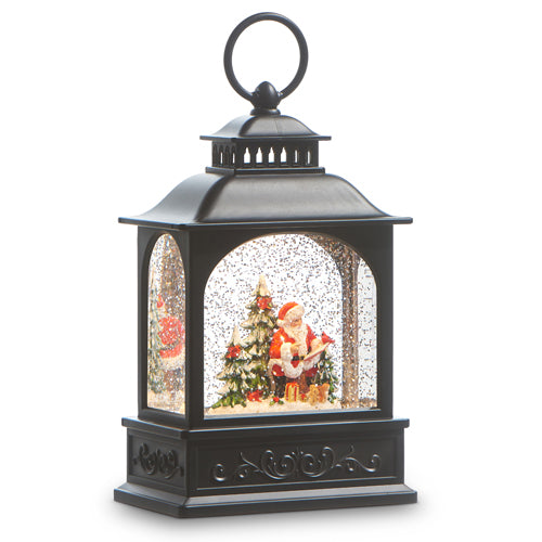 Santa in Forest Christmas Lighted Water Lantern