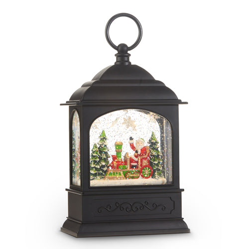 Santa in Train Animated Musical Lighted Water Lantern