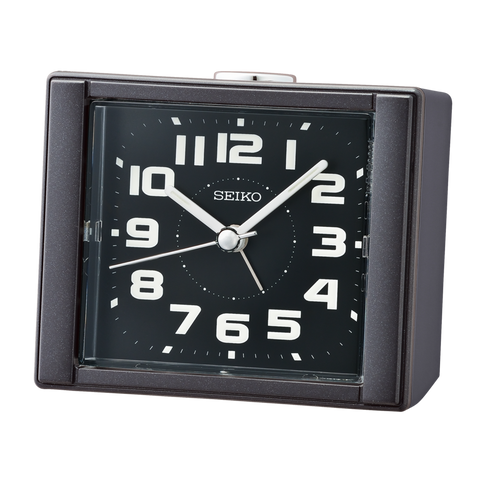 Aoki Metallic Black Bedside Alarm Clock