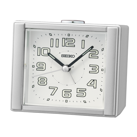 Aoki Silver Bedside Alarm Clock