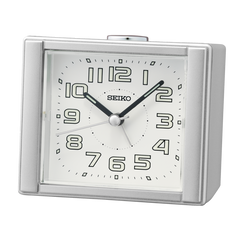 Aoki Silver Bedside Alarm Clock