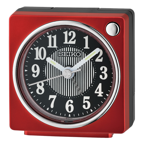 Fuji Metallic Dark Red Alarm Clock