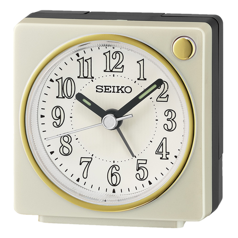 Fuji Pearl White Alarm Clock