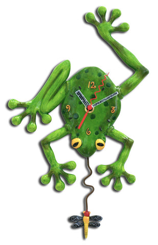 Frog Fly Pendulum Wall Clock