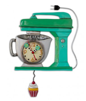Green Vintage Mixer Pendulum Wall Clock