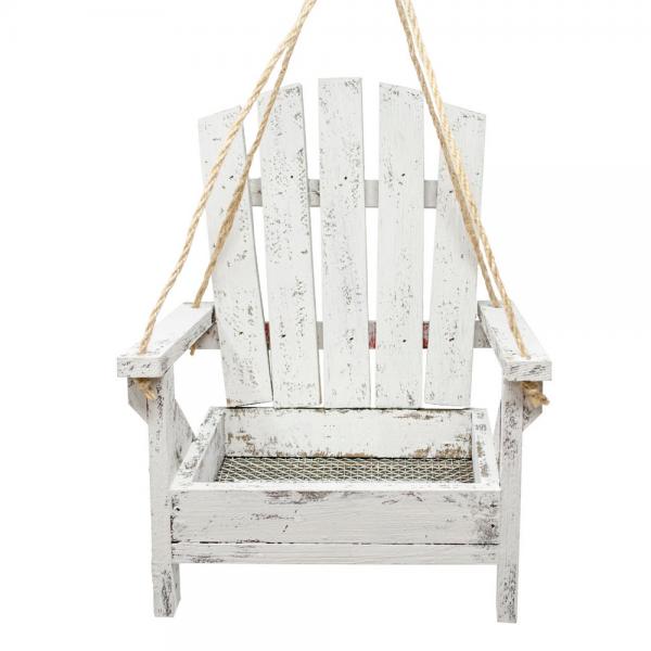 Adirondack White Chair Bird Feeder
