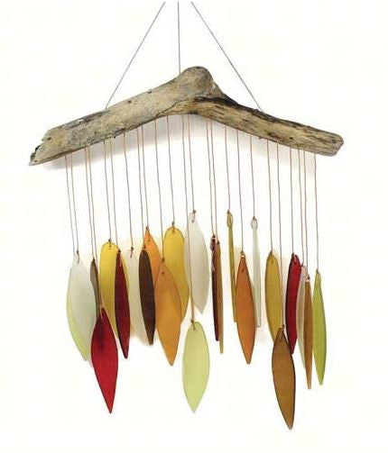 Autumn Leaves & Driftwood Glass Chime