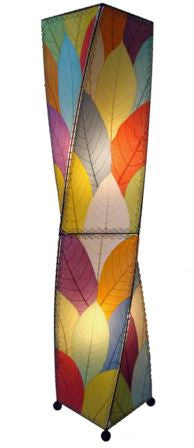 Multicolor Giant Twist, Real Leaves, Fair-trade, Sustainable, Floor Lamp