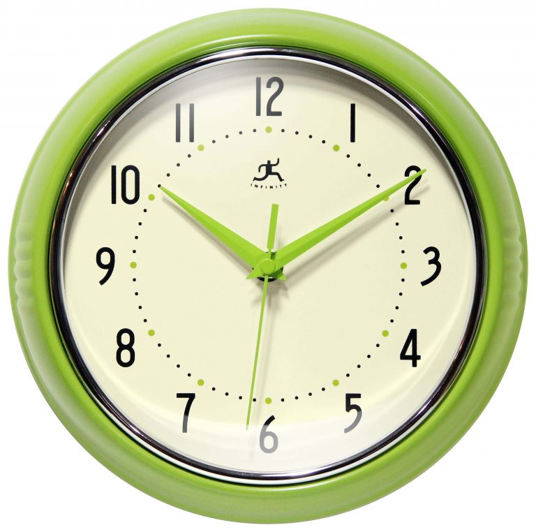 Retro Apple Green Metal Wall Clock