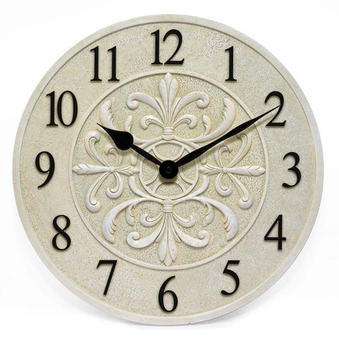 Blanc Fleur Indoor/Outdoor Clock