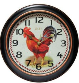 Red Rooster Wall Clock