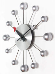 Orb Spoke Silver Wall Clock