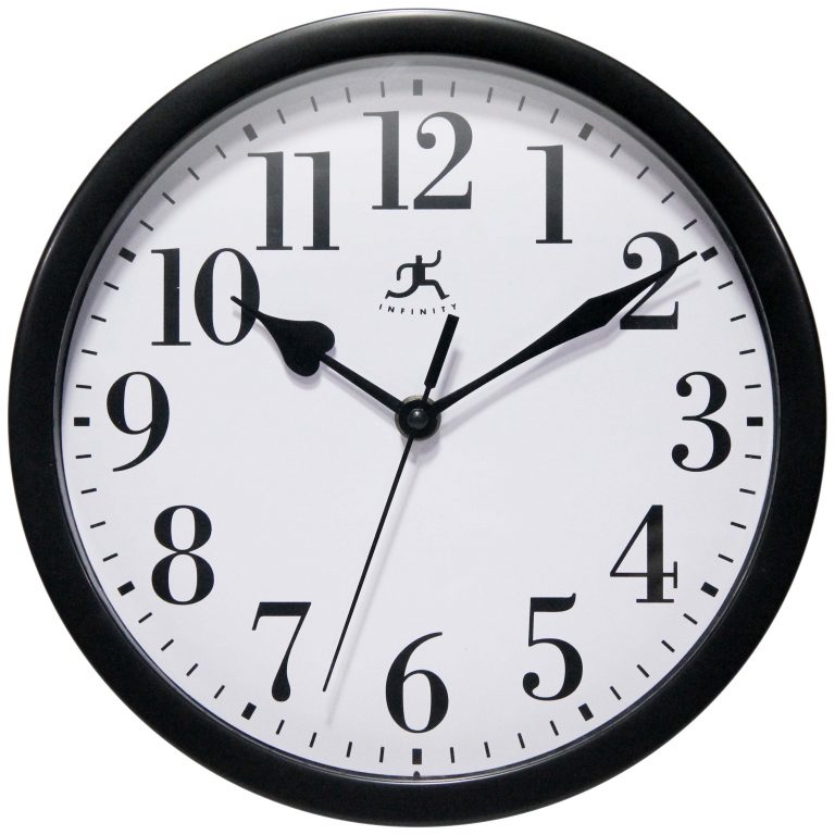Simple Black Quartz Wall Clock