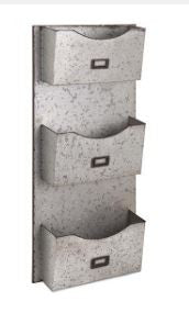 Galvanized Wall Hanging File Holder