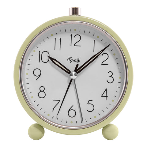 Pale Yellow Metal Alarm Clock