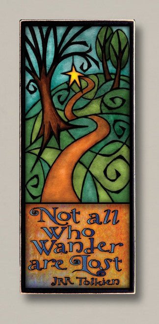 Not All Who Wander Printed Art Wall Plaque