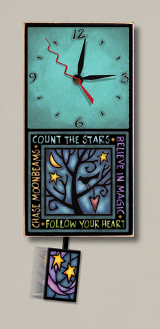 Follow Your Heart Printed Art Wall Clock