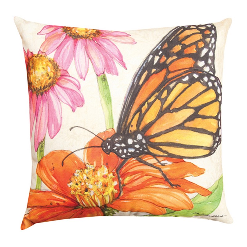 Butterfly Meadow Reversible Indoor/Outdoor Pillow