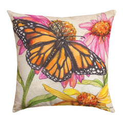 Butterfly Meadow Reversible Indoor/Outdoor Pillow
