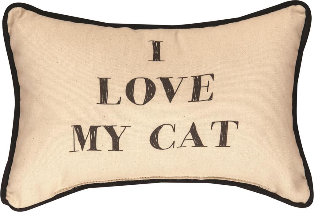 I Love My Cat Word Pillow