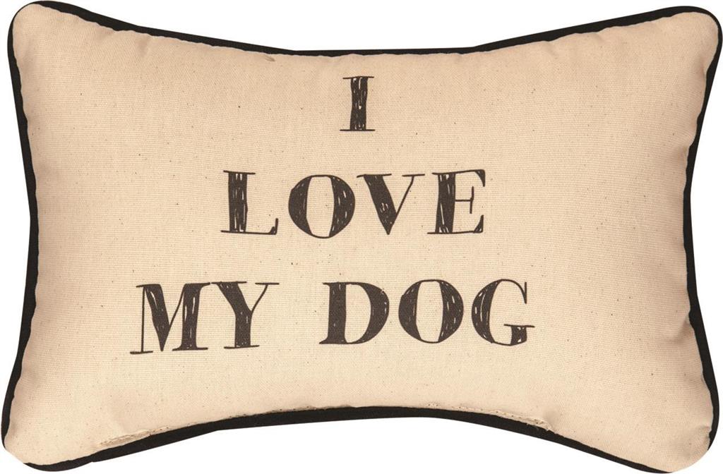 I Love My Dog Word Pillow