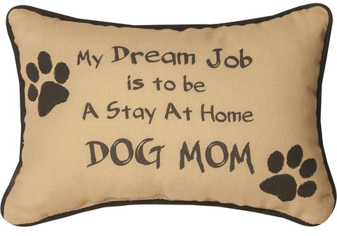 Dog Mom Word Pillow
