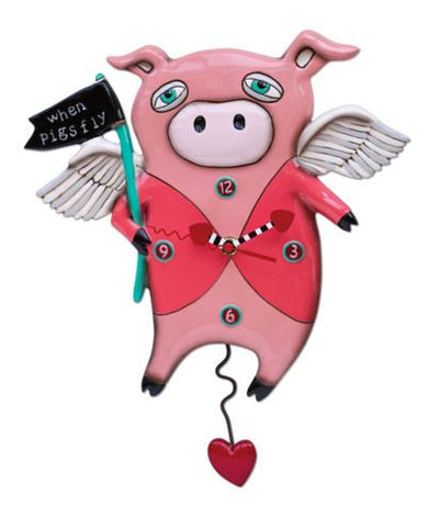 Pigs Fly Pendulum Wall Clock
