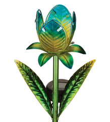 Mini Blue Tulip Solar Garden Stake