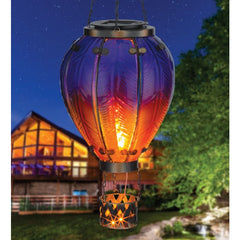 Hot Air Balloon Solar Lantern Purple