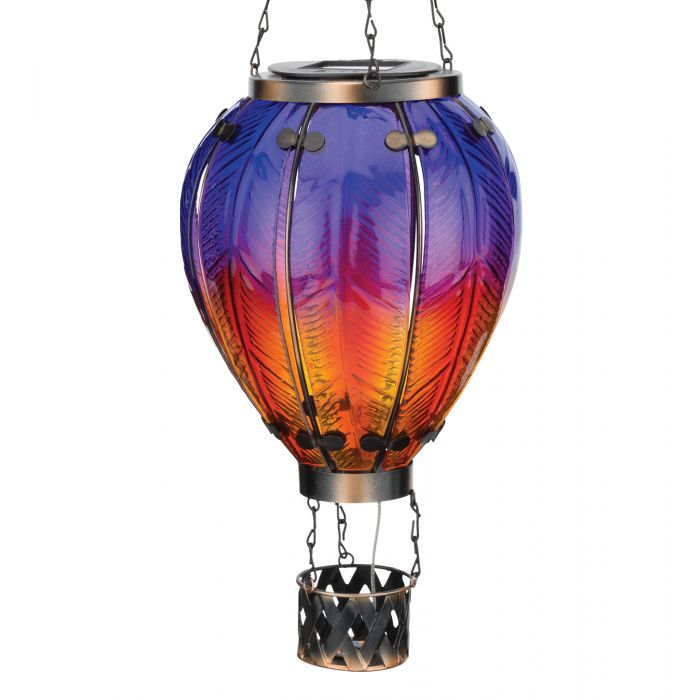 Hot Air Balloon Solar Lantern Purple