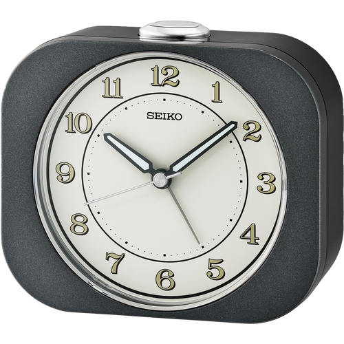 Kyoda Retro Metallic Black/White Face Alarm Clock