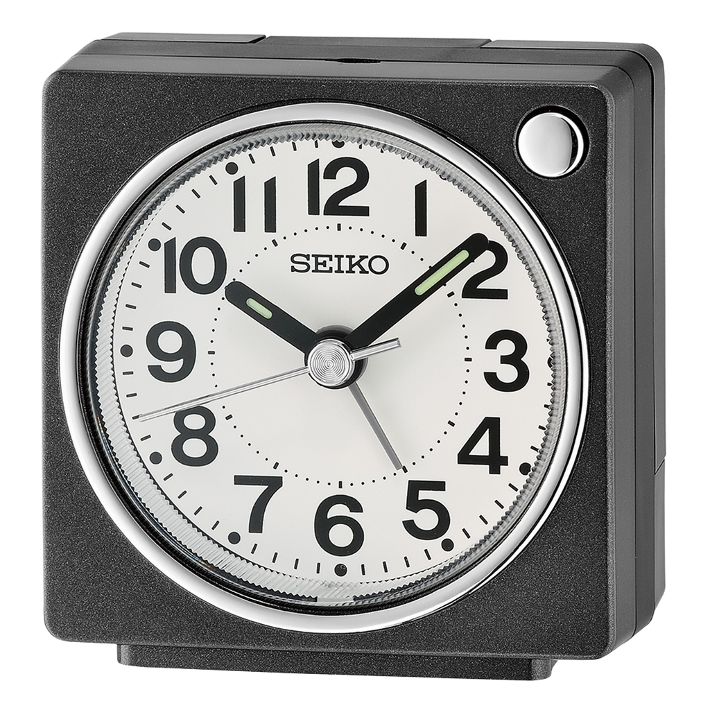 Fuji Metallic Black Alarm Clock