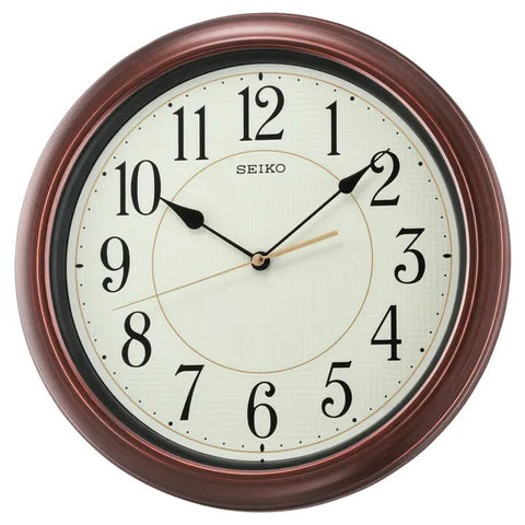 Wooden Finished Wall Clock with Arabic Numerals