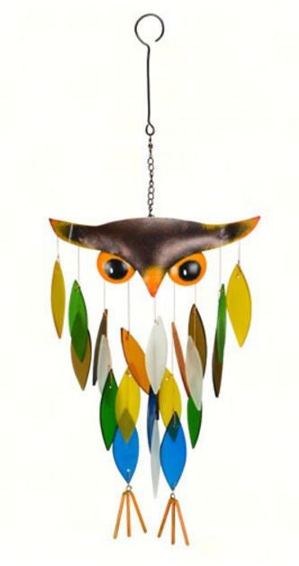 Owl Sea-Glass Wind Chime