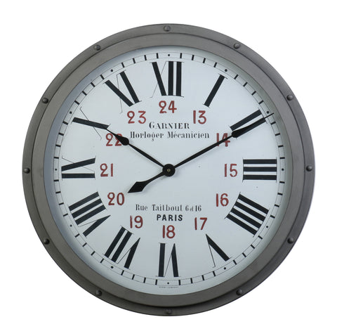Garnier Grey Wall Clock