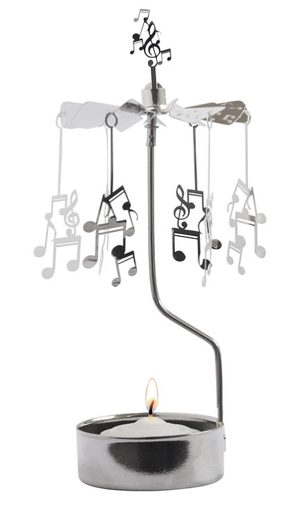 Music Notes Rotary Candle Holder