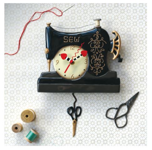 Vintage Stitch Pendulum Wall Clock