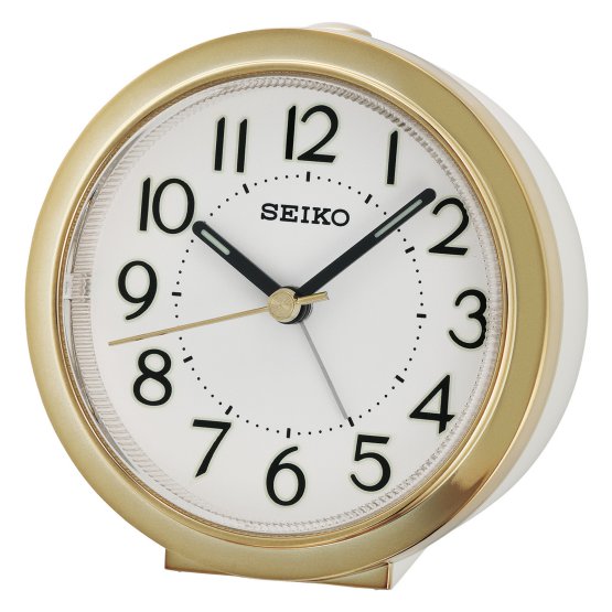 Goldtone Illuminated Round Alarm Clock