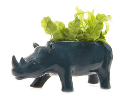 Green Blue Rhino Vase